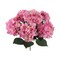 20-Inch UV Pink Hydrangea Bush with 7 Lifelike Silk Flowers for Indoor and Outdoor Décor, Floral Home by Artificial Flowers